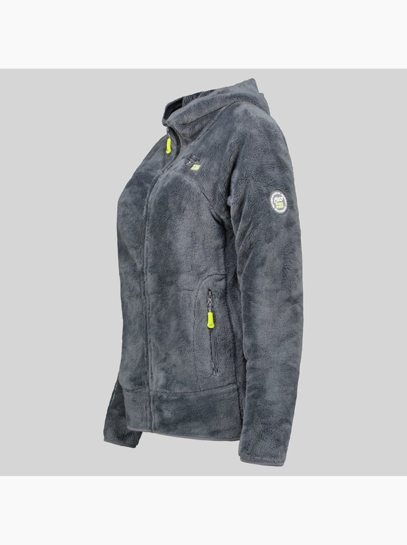 Veste polaire à capuche upalood – geographical norway Gris foncé - Kiabi