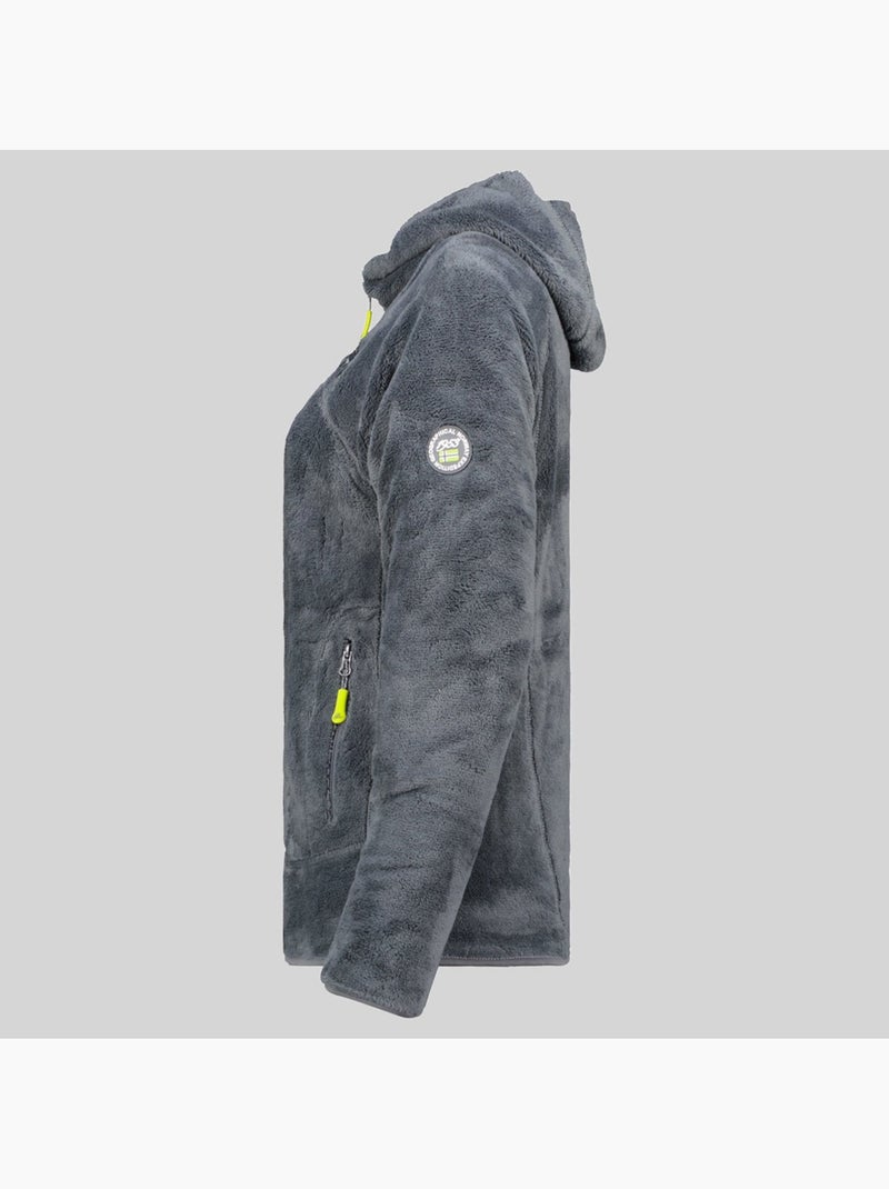 Veste polaire à capuche upalood – geographical norway Gris foncé - Kiabi
