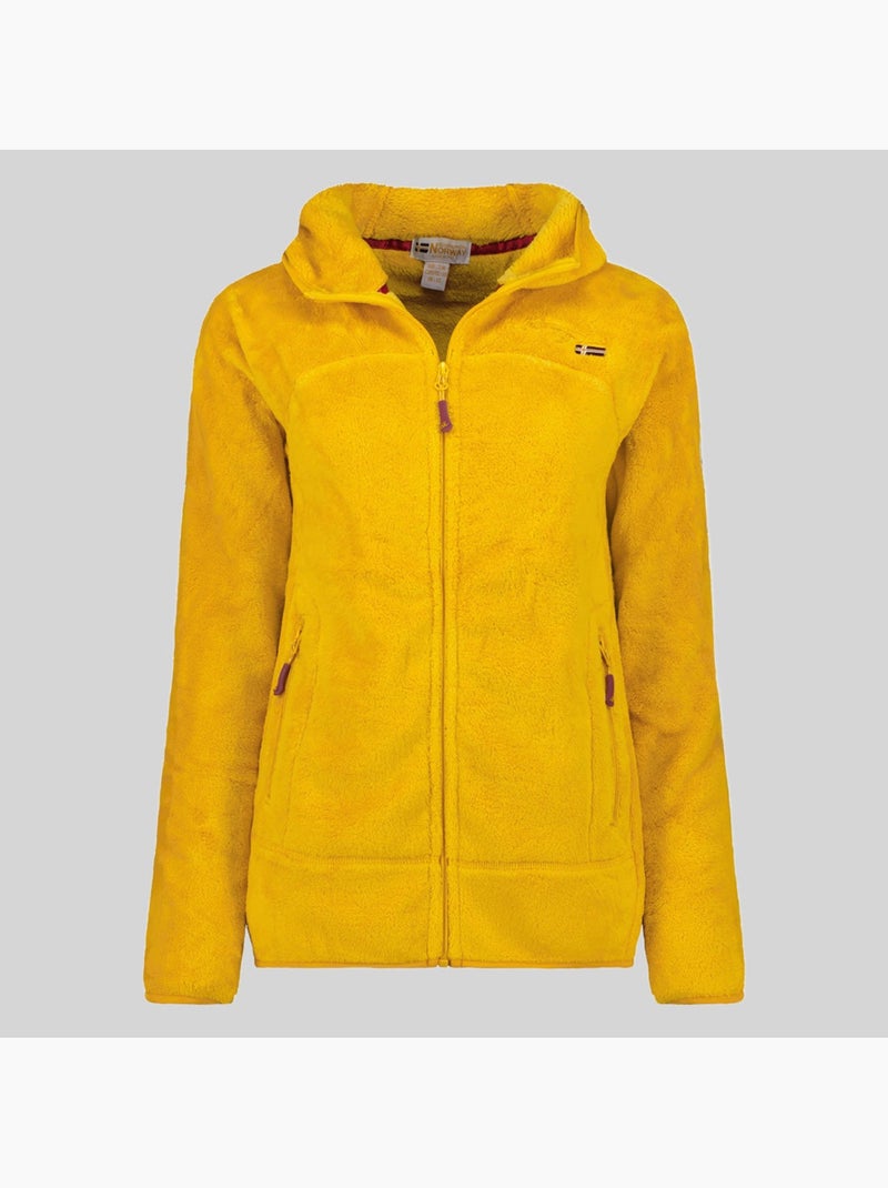 Veste polaire à capuche upalood – geographical norway Moutarde - Kiabi