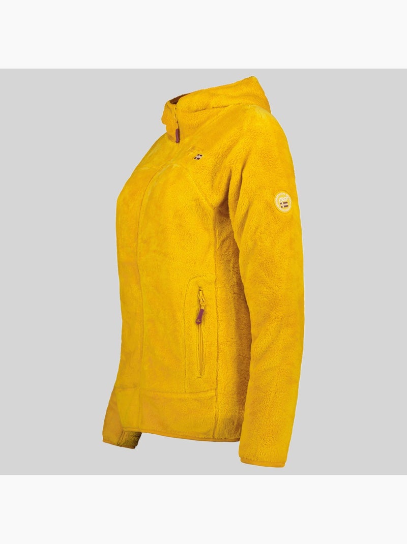 Veste polaire à capuche upalood – geographical norway Moutarde - Kiabi