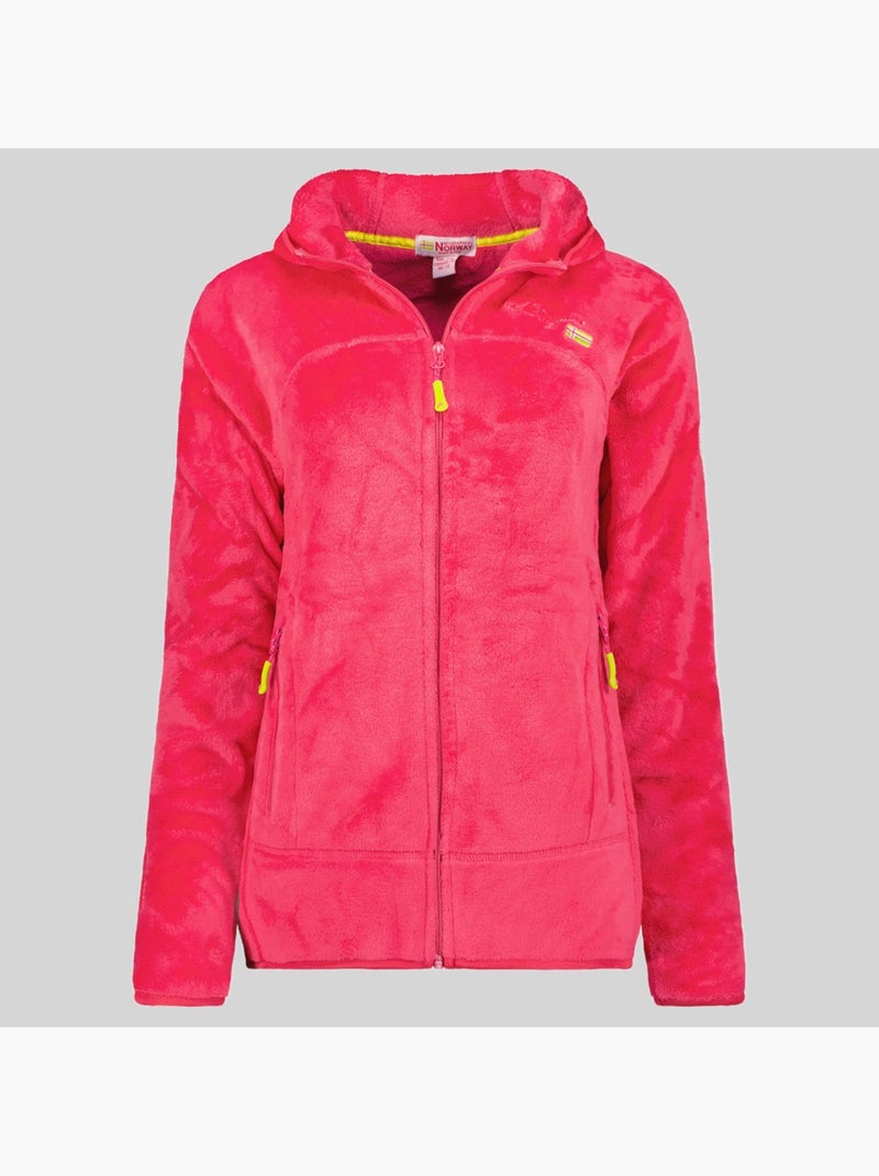Veste polaire à capuche upalood – geographical norway Rose bonbon - Kiabi
