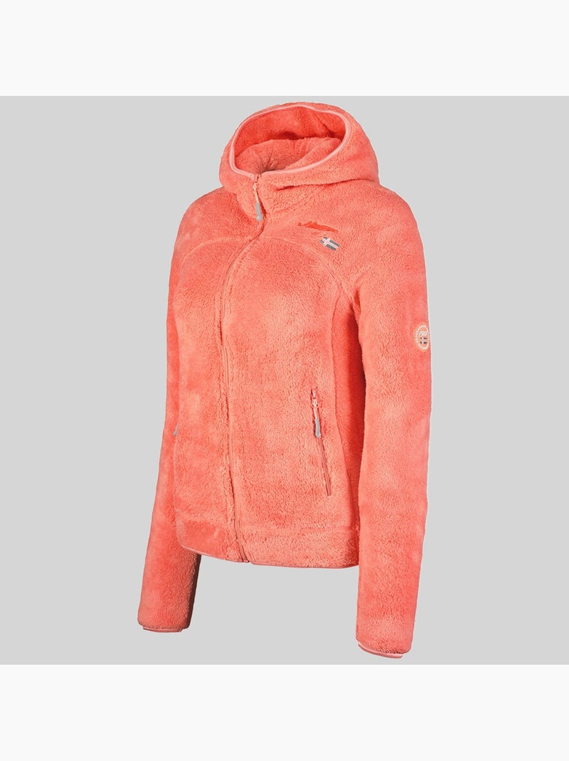 Veste polaire à capuche upalood – geographical norway Saumon - Kiabi