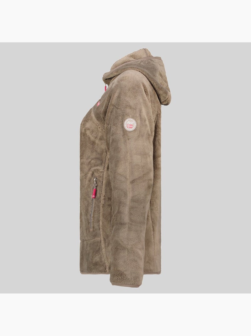 Veste polaire à capuche upalood – geographical norway Taupe - Kiabi