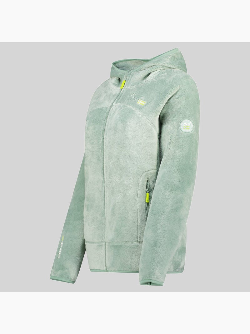 Veste polaire à capuche upalood – geographical norway Vert pastel - Kiabi