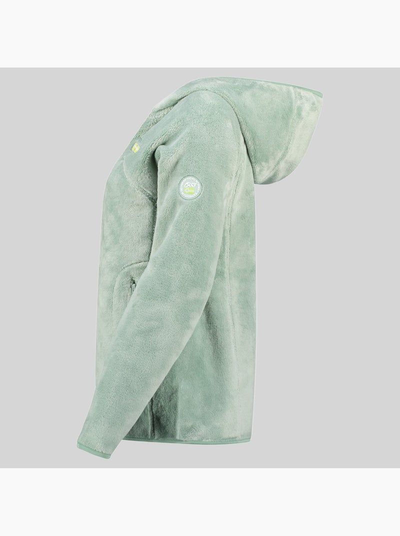 Veste polaire à capuche upalood – geographical norway Vert pastel - Kiabi