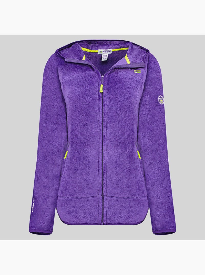 Veste polaire à capuche upalood – geographical norway Violet - Kiabi