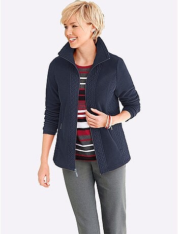 Veste polaire à col à revers avec empiècements et glissières - taille standard - witt