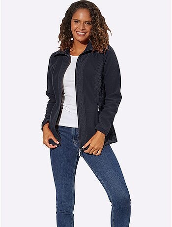 Veste polaire à col à revers avec empiècements et glissières - taille standard - witt