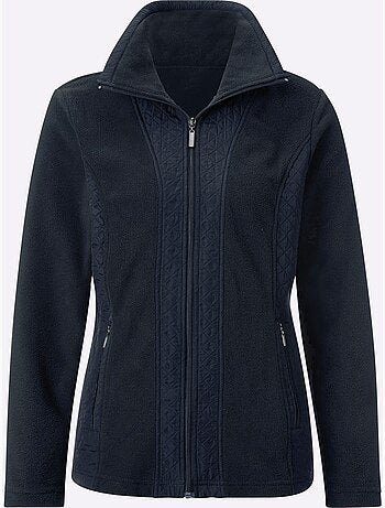 Veste polaire à col à revers avec empiècements et glissières - taille standard - witt