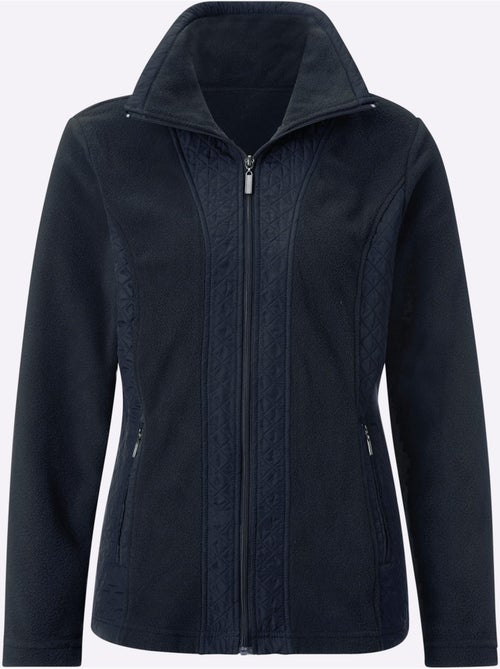 Veste polaire à col à revers avec empiècements et glissières - Taille standard - Witt - Kiabi