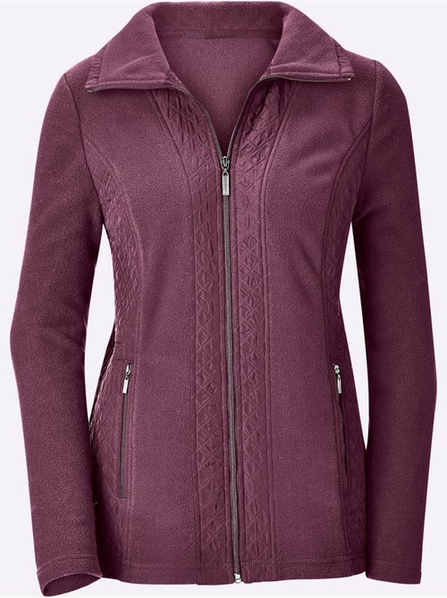 Veste polaire à col à revers avec empiècements et glissières - Taille standard - Witt - Kiabi