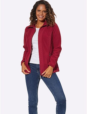 Veste polaire à col à revers avec empiècements et glissières - taille standard - witt