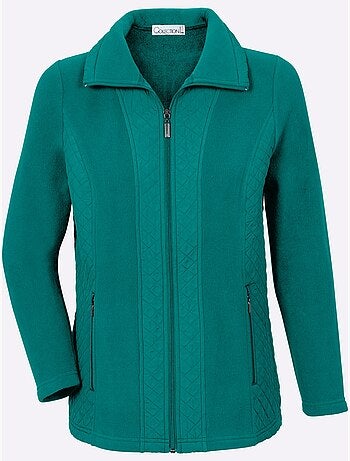 Veste polaire à col à revers avec empiècements et glissières - taille standard - witt
