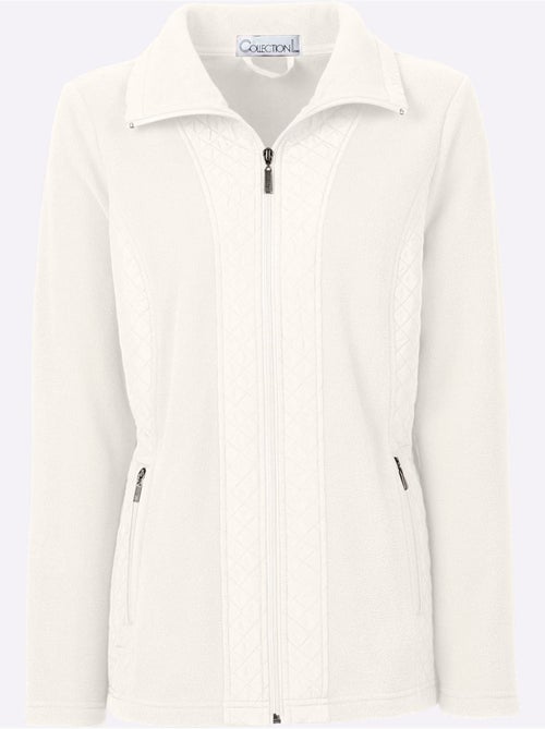 Veste polaire à col à revers avec poches et empiècements - Taille standard - Witt - Kiabi