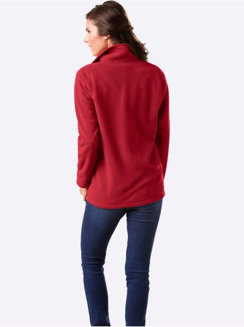 Veste polaire à col à revers avec poches et glissière - Taille standard - Moda Vilona - Kiabi