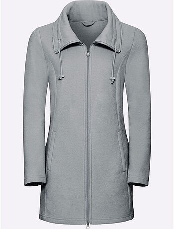 Veste polaire à col à revers et poches pratiques - taille standard - moda vilona