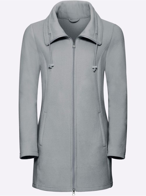 Veste polaire à col à revers avec poches et zip - taille standard - moda vilona - Kiabi Veste polaire à col à revers avec poches et zip - taille standard - moda vilona - Kiabi