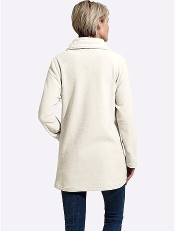 Veste polaire à col à revers et poches pratiques - taille standard - moda vilona