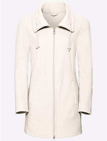 Veste polaire à col à revers et poches pratiques - taille standard - moda vilona
