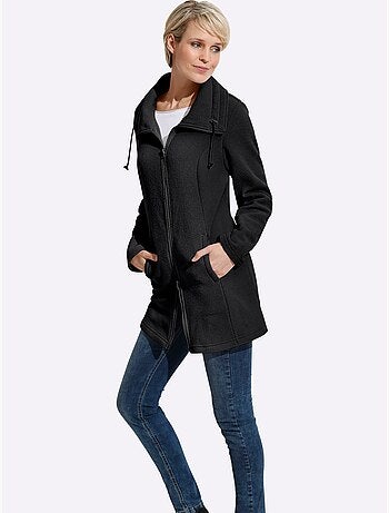Veste polaire à col à revers et poches pratiques - taille standard - moda vilona