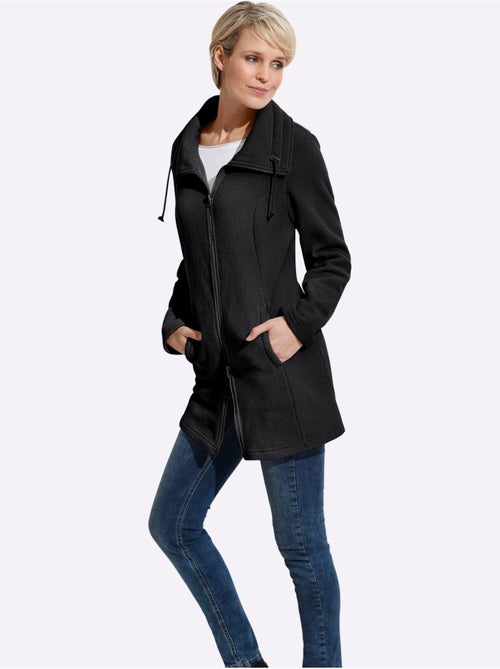 Veste polaire à col à revers et poches pratiques - taille standard - moda vilona - Kiabi