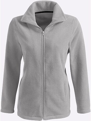 Veste polaire à col à revers avec poches et glissière - Taille standard - Moda Vilona