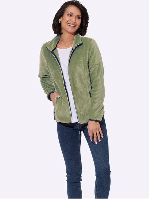 Veste polaire à col montant avec glissière et poches zippées - Taille standard - Witt - Kiabi Veste polaire à col montant avec glissière et poches zippées - Taille standard - Witt - Kiabi