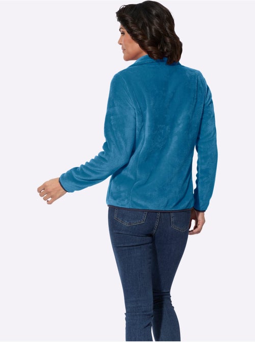Veste polaire à col montant avec longues manches et poches zippées - Taille standard - Witt - Kiabi