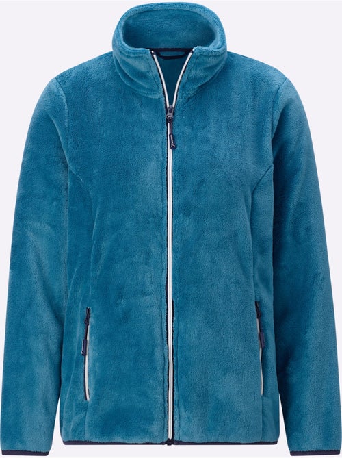 Veste polaire à col montant avec longues manches et poches zippées - Taille standard - Witt - Kiabi
