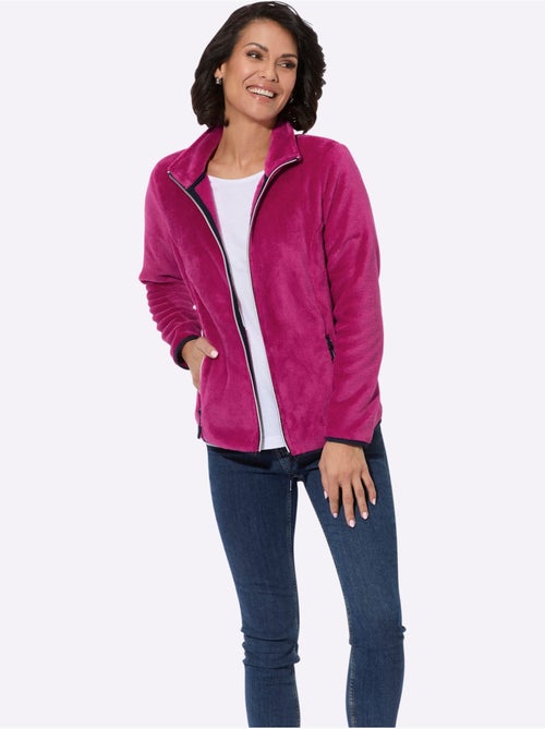Veste polaire à col montant avec poches zippées et manches longues - Taille standard - Witt - Kiabi