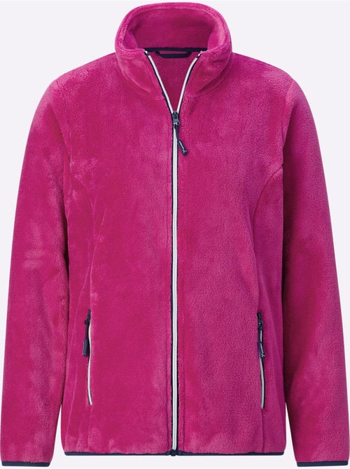 Veste polaire à col montant avec poches zippées et manches longues - Taille standard - Witt - Kiabi