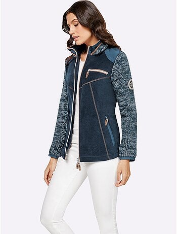 Veste polaire à col montant et manches en tricot - Taille standard - Witt
