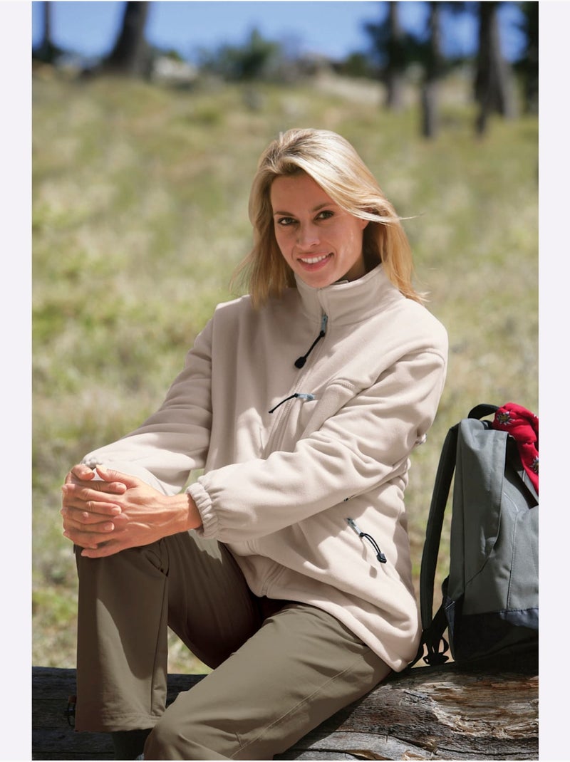 Veste polaire à col montant et manches extensibles avec poches généreuses - taille standard - witt Beige naturel - Kiabi