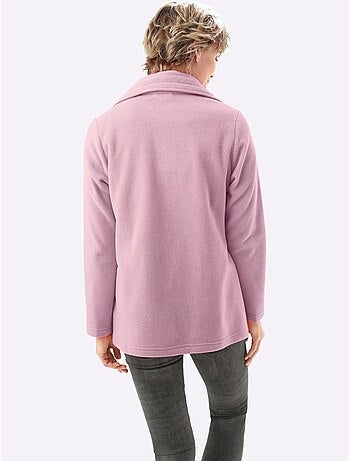 Veste polaire douce à col réglable et poches cousues - taille standard - moda vilona