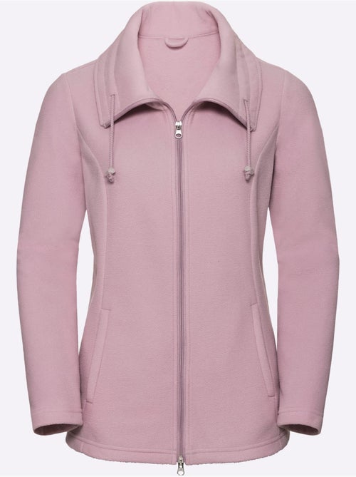Veste polaire à double glissière et col réglable avec poches cousues - taille standard - moda vilona - Kiabi