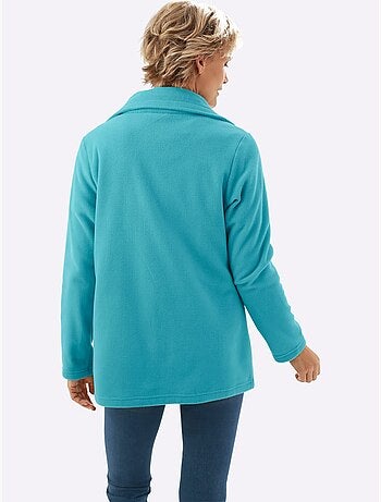Veste polaire douce à col réglable et poches cousues - taille standard - moda vilona
