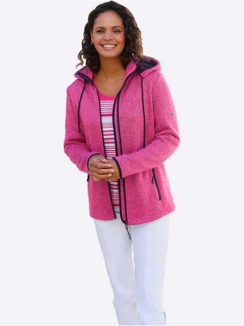 Veste polaire avec capuche amovible et poches à glissière - Taille standard - Witt - Kiabi
