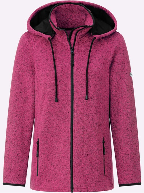 Veste polaire avec capuche amovible et poches à glissière - Taille standard - Witt - Kiabi