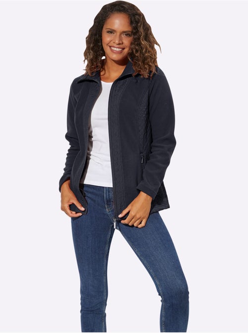 Veste polaire avec col à revers et empiècements piqués - Taille standard - Witt - Kiabi Veste polaire avec col à revers et empiècements piqués - Taille standard - Witt - Kiabi