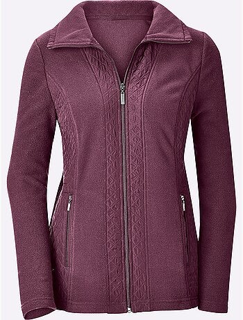 Veste polaire avec col à revers et empiècements piqués - Taille standard - Witt