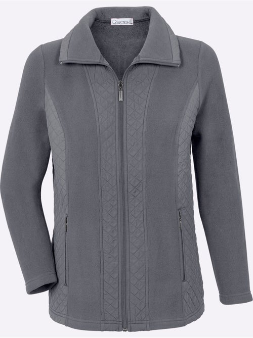 Veste polaire avec col à revers et empiècements piqués - Taille standard - Witt - Kiabi Veste polaire avec col à revers et empiècements piqués - Taille standard - Witt - Kiabi