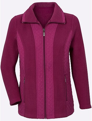 Veste polaire avec col à revers et empiècements piqués - Taille standard - Witt