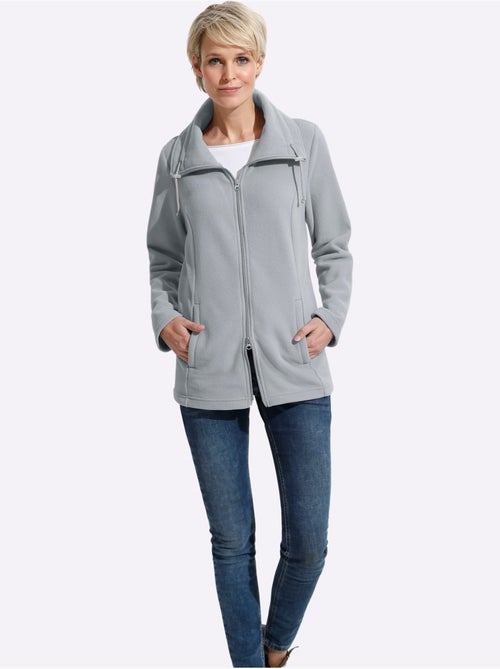 Veste polaire avec col à revers et glissière double - taille standard - moda vilona - Kiabi Veste polaire avec col à revers et glissière double - taille standard - moda vilona - Kiabi