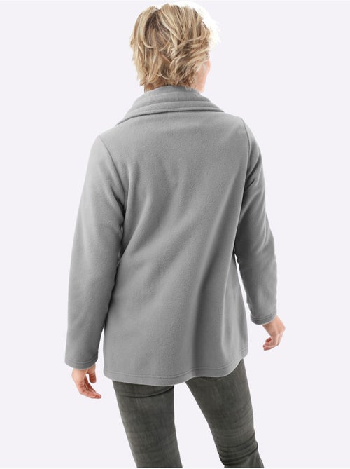 Veste polaire avec col à revers et glissière double - taille standard - moda vilona - Kiabi Veste polaire avec col à revers et glissière double - taille standard - moda vilona - Kiabi