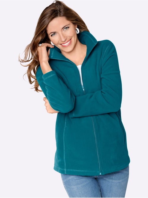 Veste polaire avec col à revers et manches longues - Taille standard - Moda Vilona - Kiabi