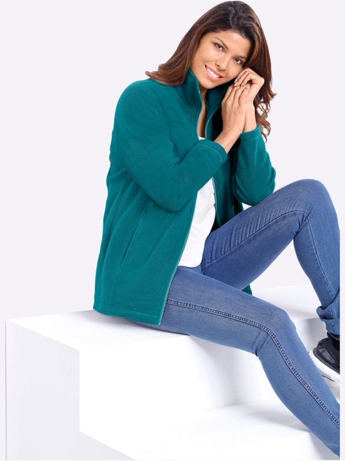 Veste polaire avec col à revers et manches longues - Taille standard - Moda Vilona - Kiabi