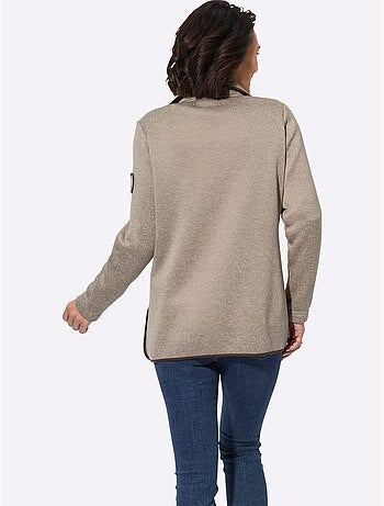 Veste polaire avec col montant et boutons en biais - Taille standard - Witt