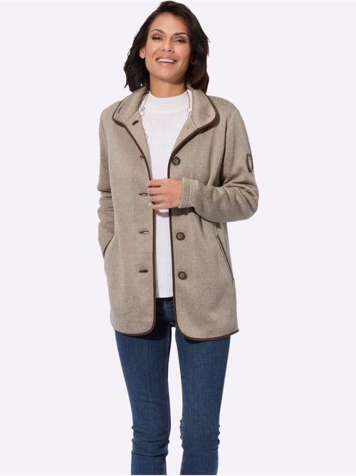 Veste polaire avec col montant et boutons en biais - Taille standard - Witt - Kiabi Veste polaire avec col montant et boutons en biais - Taille standard - Witt - Kiabi