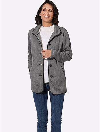 Veste polaire avec col montant et boutons en biais - Taille standard - Witt
