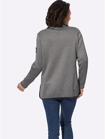 Veste polaire avec col montant et boutons en biais - Taille standard - Witt